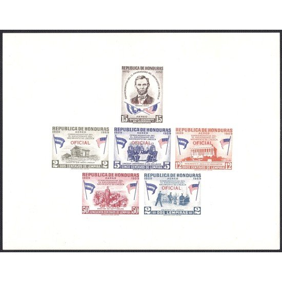 Honduras HB 5 1959 Conmemorativo al nacimiento de Abraham Lincoln MNH