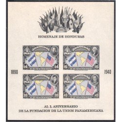 Honduras HB 1a 1940 L Aniversario de la fundación de la Unión Panamericana MNH 