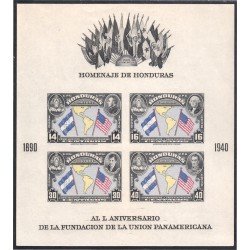 Honduras HB 1a 1940 L Aniversario de la fundación de la Unión Panamericana MH sin dentar