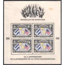 Honduras HB 1 1940 L Aniversario de la fundación de la Unión Panamericana MH st