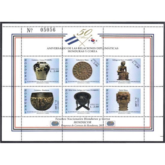 Honduras HB 94 2012 50 Aniversario relaciones diplomáticas entre Corea - Honduras  MNH 