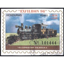 Honduras HB 51 1996 Exfhilon 96 VII Exposición Filatélica Tren Train usados Honduras HB 51 1996 Exfhilon 96 VII Exposición Filatélica Tren Train usados