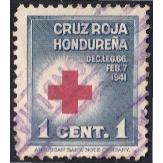 Honduras 1 1941 Beneficencia Cruz Roja Hondureña usados