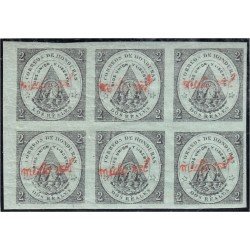Honduras 9 Bl.6 1877 Escudo Tegucigalpa MNH