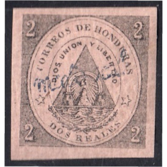Honduras 8 1877 Escudo Tegucigalpa MNH 