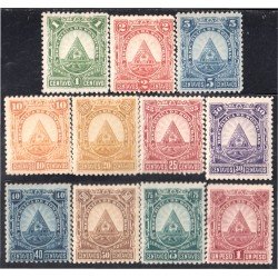 Honduras 21/31 1890 Escudos MH Honduras 21/31 1890 Escudos MH