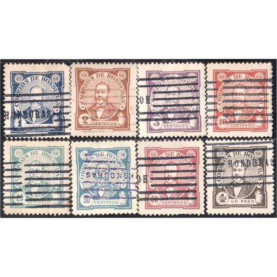 Honduras 76/83 1898 Presidente Celio Arias usados