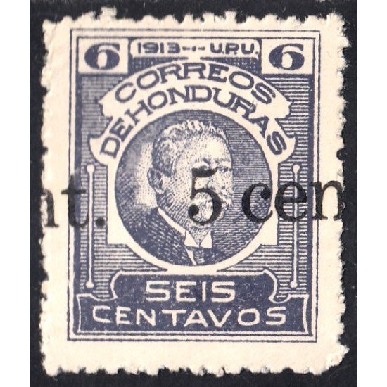 Honduras 141 1913/15 Gral. Manuel Bonilla Sin goma Honduras 141 1913/15 Gral. Manuel Bonilla Sin goma