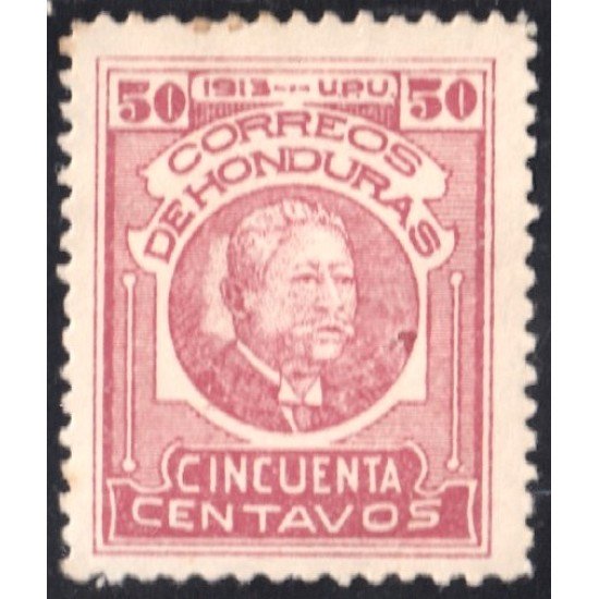 Honduras 137 1913/14 Gral. Manuel Bonilla Sin goma Honduras 137 1913/14 Gral. Manuel Bonilla Sin goma