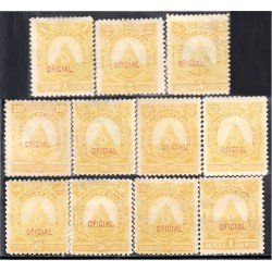Honduras Servicio 1/11 1890 Escudos MH