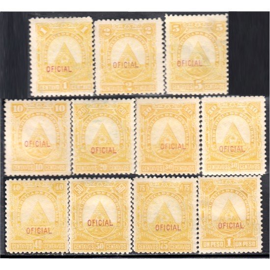 Honduras Servicio 1/11 1890 Escudos MH