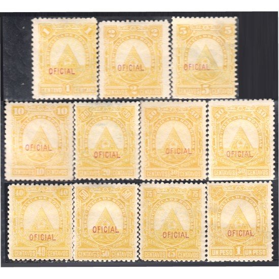 Honduras Servicio 1/11 1890 Escudos sin goma Honduras Servicio 1/11 1890 Escudos sin goma