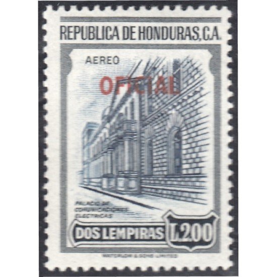 Honduras 57 1956 Servicio Oficial Aéreo Palacio de Comunicaciones Eléctricas MH
