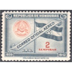 Honduras 8 1939 Servicio Oficial Aéreo UPU Bandera MH Honduras 8 1939 Servicio Oficial Aéreo UPU Bandera MH
