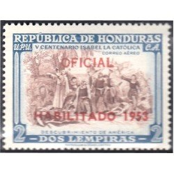 Honduras 28 1953 Servicio Oficial Aéreo Descubrimiento de América MH Honduras 28 1953 Servicio Oficial Aéreo Descubrimiento de América MH
