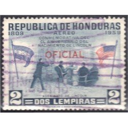 Honduras 79 1959 Servicio Oficial Aéreo Conmemorativo al CL Aniversario de Lincoln usados Honduras 79 1959 Servicio Oficial Aéreo Conmemorativo al CL Aniversario de Lincoln usados