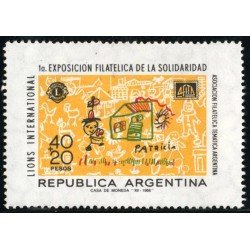 PI2/FAU3 Argentina  830 1968 Lions Internacional. 1era. Exposición filatelica de la solidalidad. Sobretasa para la construcción de un Hospital para niños