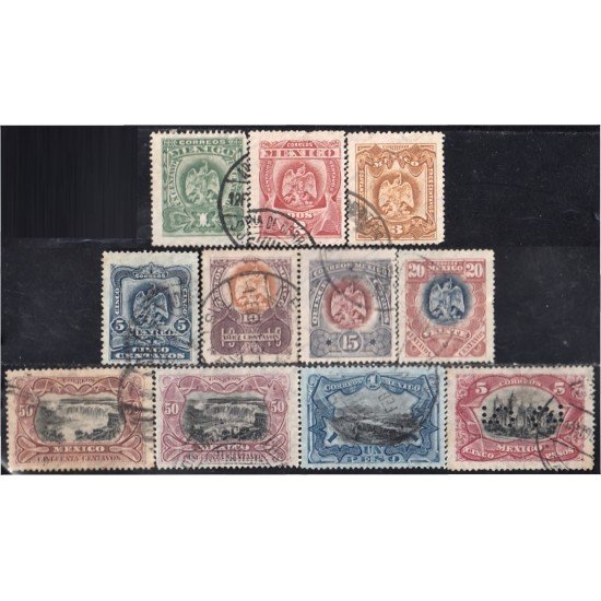 México 180/89 1899 Escudo Shield Caídas de Juanacatlan Catedral usados