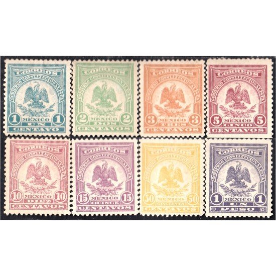 México 250/57 1914 Escudos Shields sin goma
