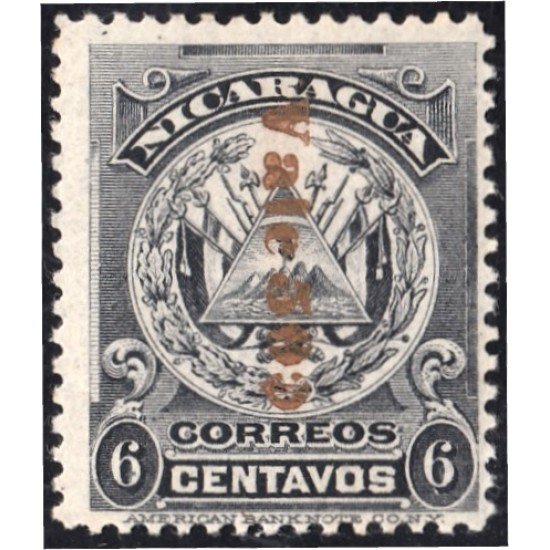 Nicaragua 218 1906/09 Escudo Firma América Bank Note Vale 50 MNH