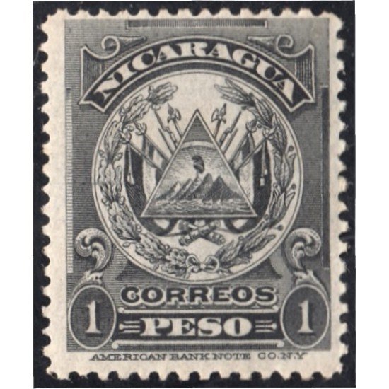 Nicaragua 206 1905/6 Grabado Escudo Firma América Bank Note MNH Nicaragua 206 1905/6 Grabado Escudo Firma América Bank Note MNH