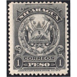 Nicaragua 206 195/06 Grabado Escudo Firma América Bank Note MH