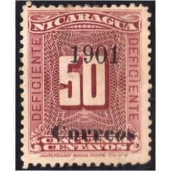 Nicaragua 168a 1901 Timbre taxa de 1900 Deficiente MH