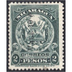 Nicaragua 212 1869/77 Escudo Shield Vale 10 MH