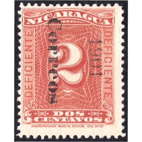 Nicaragua 172 1901 Timbre de 1900  sin goma