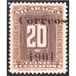 Nicaragua 159 1901 Timbre taxa de 1900  sin goma