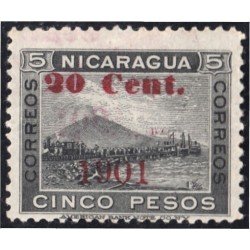 Nicaragua 147 1901 Volcán Momotombo sin goma