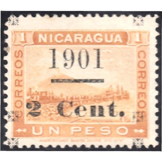 Nicaragua 139 1901 Volcán Momotombo sin goma Nicaragua 139 1901 Volcán Momotombo sin goma