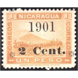 Nicaragua 135 1900 Volcán Momotombo sin goma Nicaragua 135 1900 Volcán Momotombo sin goma