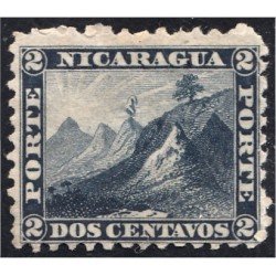 Nicaragua 1 1862 Montañas Mountain  sin goma