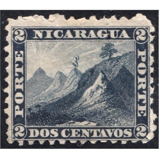 Nicaragua 1 1862 Montañas Mountain  sin goma