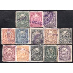 Nicaragua 196/08 195/06 Grabado Escudos Firma América Bank Note usados Nicaragua 196/08 195/06 Grabado Escudos Firma América Bank Note usados