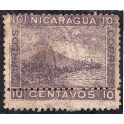 Nicaragua 178 1902 Volcán Momotombo usado doble dentado 