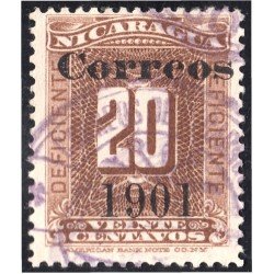Nicaragua 159 1901 Timbre taxa de 1900   usados