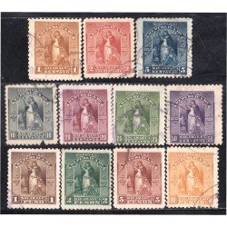 Nicaragua 60/70 1894 Unión Postal Universal usados Nicaragua 60/70 1894 Unión Postal Universal usados