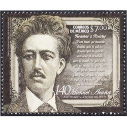 México 2742 2013 Poeta Manuel Acuña MNH
