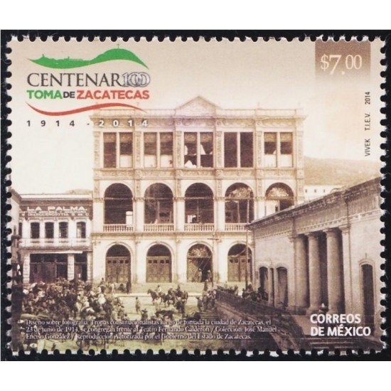 México 2845 2014 Centenario Toma de Zacatecas MNH México 2845 2014 Centenario Toma de Zacatecas MNH