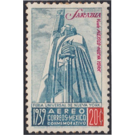 Mexico A- 89 1939 Estatua de la mujer pionera en Tulsa MNH