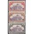 Mexico A- 49/51 1933 Palacio de Bellas Artes Congreso Internacional de Estadística MNH