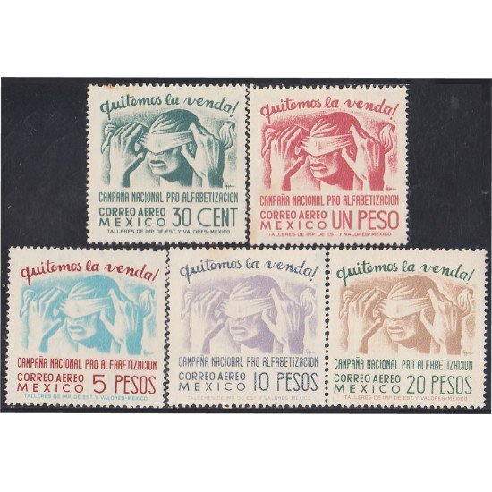 Mexico A- 145/49 1945 Campaña Nacional Pro Alfabetización MNH Mexico A- 145/49 1945 Campaña Nacional Pro Alfabetización MNH