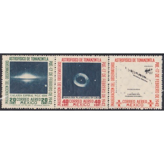 Mexico A- 119/21 1942 Observatorio Astrofísico de Tonanzintla MNH