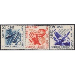 Mexico A- 93/95 1939 Censo Nacional MNH