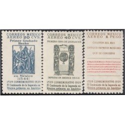 Mexico A- 90/92 1939 IV Centenario de la Imprenta en México MNH