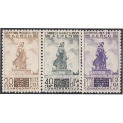 Mexico A- 86/88 1939 Estatua de la mujer pionera en Tulsa MH