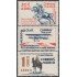Mexico A- 73/75 1938 Conmemorativo Plan de Guadalupe Hombre Caballo Horse MH