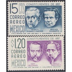 Mexico A- 197/98 1956 Valentín Gómez Melchor Ocampo Ignacio Ramirez León Guzmán MH Mexico A- 197/98 1956 Valentín Gómez Melchor Ocampo Ignacio Ramirez León Guzmán MH